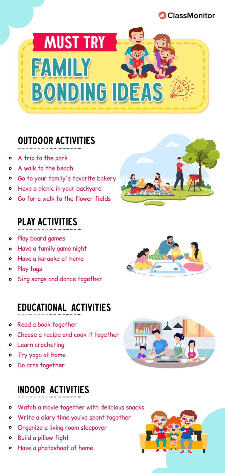 Must Try Family Bonding Ideas