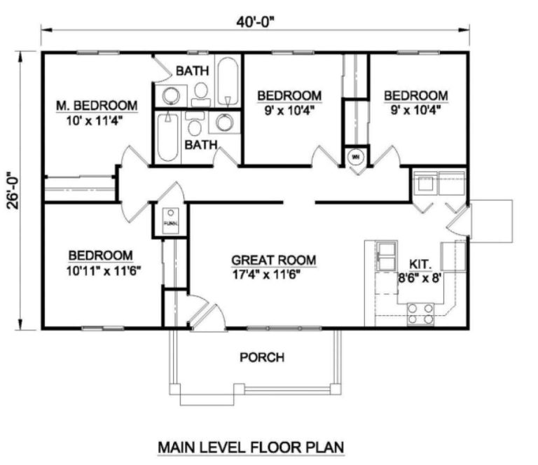 House Plan Ranch Plan: , Square Feet, Bedrooms, Bathrooms