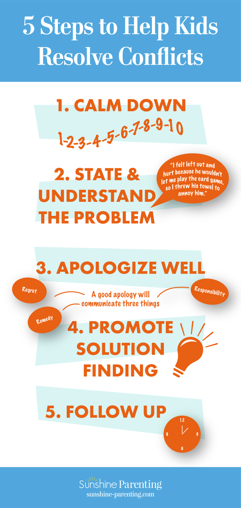 Steps to Help Kids Resolve Conflicts Sunshine Parenting