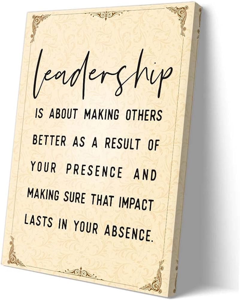 Wajizvl Leadership Quote Wall Art Inspirational Quote Posters Artwork for  Kitchen Print Pictures Modern Home Decorative Paintings for Living Room