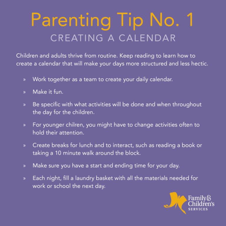 Parenting quick tips during stressful times Family & Children